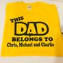 Personalized Name, this dad belongs to T-shirt Tshirt Tee Shirt Fathers day gift Image 2
