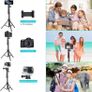 1.7 Meter/67 inch Phone Tripod Stand & Bluetooth Selfie Stick Tripod, Cellphone Tripod with Bluetooth Remote, Compatible with iPhone 14/13/12/12 pro/11/11pro/8/7 (FREE POSTAGE) Image 4