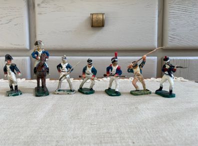 Vintage Collectable Rare Napoleonian hand-painted plastic toy soldiers from Polish People's Republic