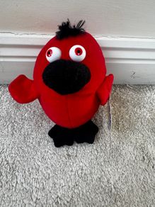 Novelty Toy World Soft Red Bird approx. 16 cm. Please see photos