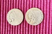 USA 5 Dollars Gold Coins 1909 &amp; 1911