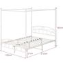 Canopy Bed Frame King Size with Ornate European Style Headboard & Footboard Image 6