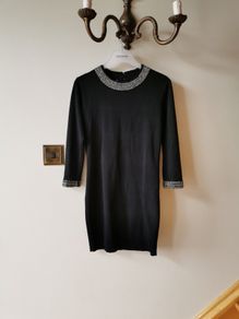 Black knit dress