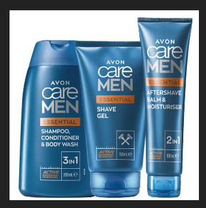 AVON Men's Gift Set: Shampoo & Body Wash + Shave Gel + Aftershave Gel + more!