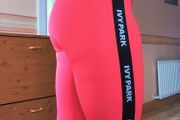 Bright Coral Sports Leggings, size M