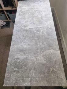 Modern office desk with shelving