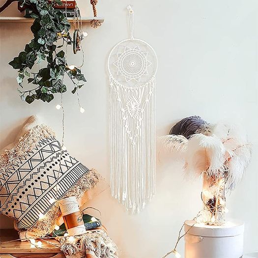 Dream Catcher, Woven Macrame Wall Hanging Boho Wall Decor Handmade Large Dreamcatcher Ornament Craft Gift (FREE POSTAGE)