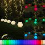 Solar String Ball Lights 5 LED 16 RGB Colour Changing Mood Fairy Lights Outdoor Garden Waterproof Decorations for Pathway Patio Yard Lawn Walkway Ground, 15 cm Diameter 5 Pcs Tandem Image 2