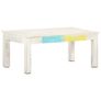 Coffee Table White 110x60x45 cm Solid Mango Wood Image 2