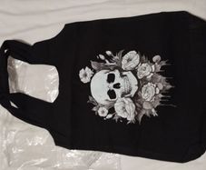Skull canvas tote