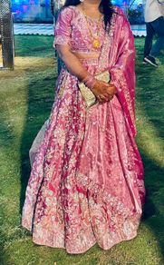 Beautiful pink organza lehenga