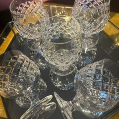 Crystal Glasses 5 Goblets