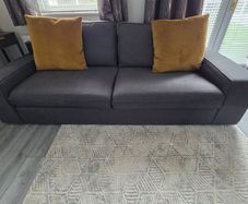 IKEA KIVIK 3-Seater Sofa + 2 Full Sets of Covers, Black & Grey