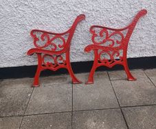Cast Iron set chair ends