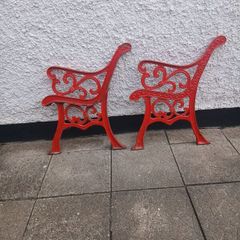 Cast Iron set chair ends