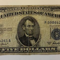 US 5 Dollar Bill - Blue Seal