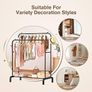 NEW SALE | Clothes Rail Metal Double Pole Garment Rack Multifunctional Clothes Racks with Shelves for Hanging Clothes,Suitable for Home Bedroom Image 4