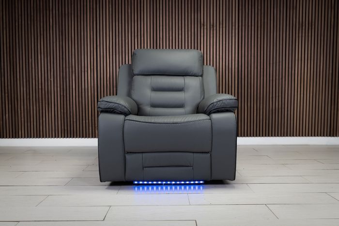 Knox 3+2 Electric Dark Grey Tech Recliner Sofa Set