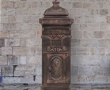 Pillar Letterbox Aluminium Vintage Style Rustproof Bronze