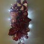 Christmas candy cane swag handmade with unique pieces beautiful display for wall table or door 75 cm in length Image 5