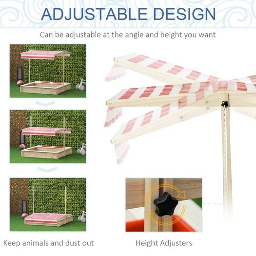 Kids Wooden Sand Pit Children Sandbox Playset Outdoor Backyard (FREE SHIPPING)