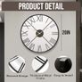 Large Modern Mirror Wall Clock Image 2