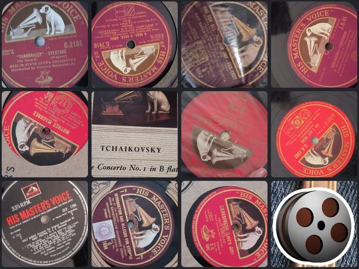 Amazing Vintage HMV Shellac 78 RPM Record Collection and Vinyl Box Set