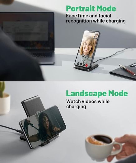 Wireless Charger 2-Pack, 15W Fast Wireless Charging Stand with Sleep-friendly Adaptive Light Phone Charge For iPhone 14 13 12 11 Pro Max X Plus Samsung Galaxy S22 S21 S20 Google Pixel Xiaomi etc (FREE POSTAGE)
