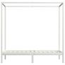 Canopy Bed Frame with 2 Drawers White Solid Pine Wood 90x200cm Image 5