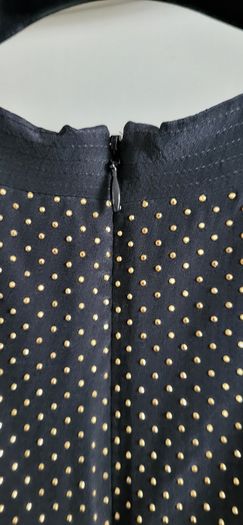 VERSACE x H&M 100% silk black and gold studded high neck top Sz 14 (Fit 14-16UK) - Bnwt