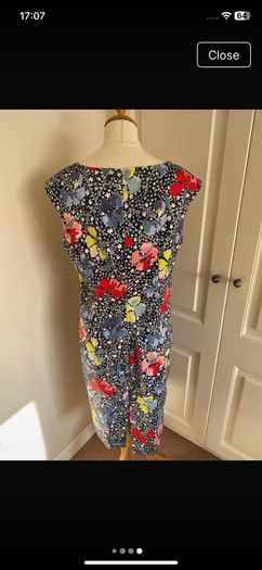 LK Bennett lined floral dress size 14