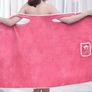 New - A Lovely Light Pink Bath / Shower Wrap - Size Chart in Pictures - Read Carefully Image 2