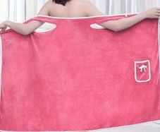 New - A Lovely Light Pink Bath / Shower Wrap - Size Chart in Pictures - Read Carefully - #