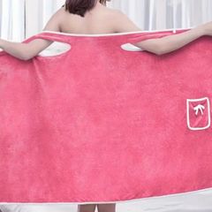 New - A Lovely Light Pink Bath / Shower Wrap - Size Chart in Pictures - Read Carefully - #