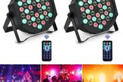 2PCS Stage Lights 36LED 72W Disco Light RGB DMX512 with Remote Control, Par Light 7 Modes Stage Lighting Effect DJ Lights for Party Bar Club Wedding Halloween Christmas (FREE SHIPPING)