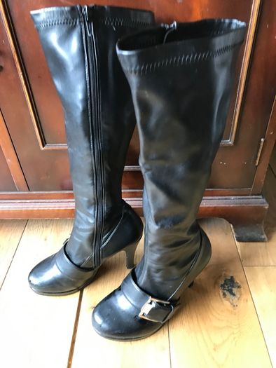 Pre-loved Long Black Boots - Size 4
