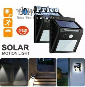 37555-2 2pcs 20 LED Solar Power Garden Lamp