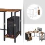 _Computer Desk, L-Shaped Office Table with Cabinet and Hanging Files, 2 Shelves, Home Office, Space-Saving, Easy Assembly, Industrial Design, Vintage Brown/Black Image 5