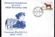 1981 Ireland Sligo Philatelic Exhibition 28-29th November 1981 Exhibition cancel tying 18p Arkle Commemorative Stamp on Plain Cover