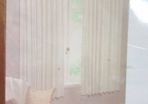 Tab top.Light resistant ivory curtains.168 x 183cm