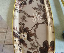 Vintage from the 1970s 47.5 x 21.5 CMS. Tray Fibreglass Arnold Designs Ltd, Chalford Gloss - Tray - Flowers