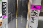 Brand New Pc Ram Crucial Pro 32gb 2x16gb Ddr5 6400mhz Xmp Expo