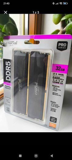 Brand New Pc Ram Crucial Pro 32gb 2x16gb Ddr5 6400mhz Xmp Expo