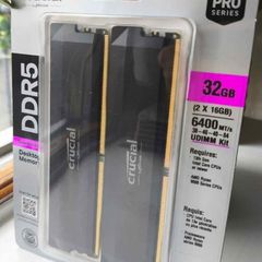 Brand New Pc Ram Crucial Pro 32gb 2x16gb Ddr5 6400mhz Xmp Expo
