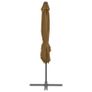 Cantilever Umbrella with Steel Pole Taupe 250x250 cm Image 4