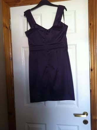 Purple Satin Dress - Size 12