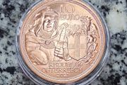 Set of Five Austria 10 Euro Copper Coins Uncirculated Knights Tales
