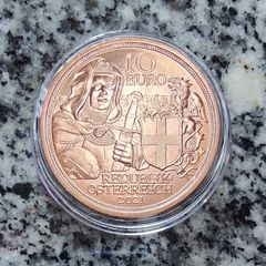 Set of Five Austria 10 Euro Copper Coins Uncirculated Knights Tales