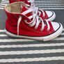 Kids Red Converse Uk12 Image 3