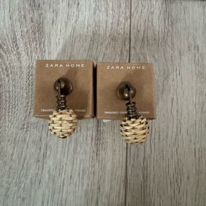 3 x RATTAN vintage doorknobs  from Zara Home